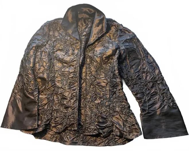 Samuel Dong Bronze Textured Satin Women's Jacket1