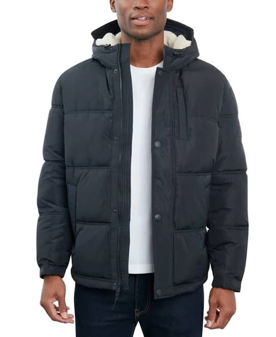 Lucky Brand Men's Davis Fleece-Lined Hooded Parka