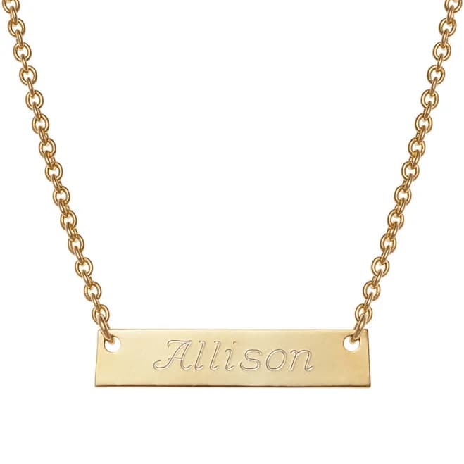 Kid's Engraved Name Bar Necklace