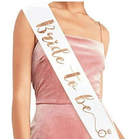 Bride to Be Sash Rose Gold Print