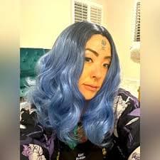 Dreamgirl | Accessories | Blue Ombre Fade Blend Realistic Scalp Hair Wig Halloween Costume Cosplay Anime | Poshmark