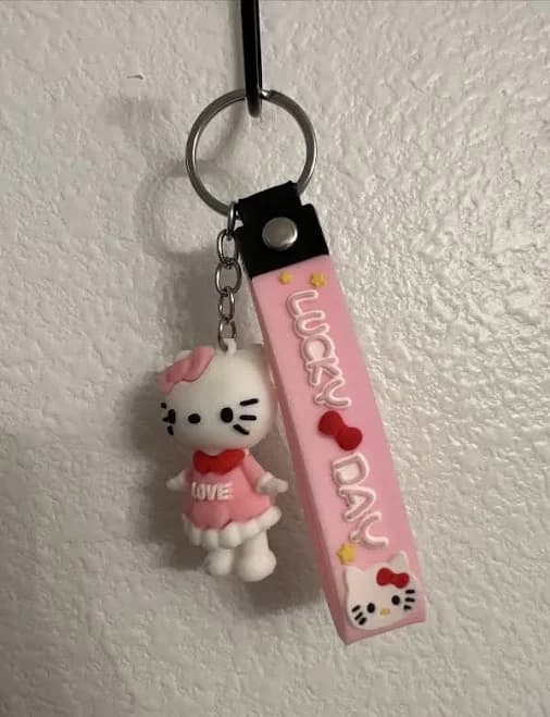 Hello Kitty Rubber /Silicone Keychain