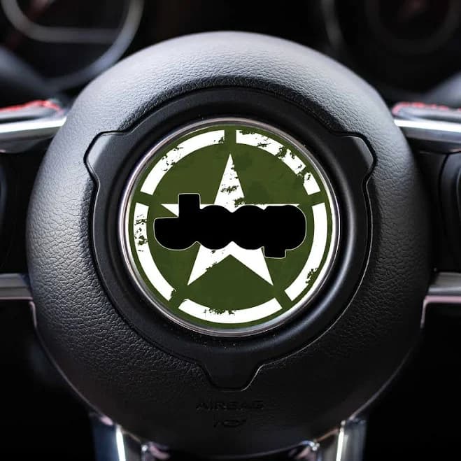 Army Star Steering Wheel Decal for Jeep