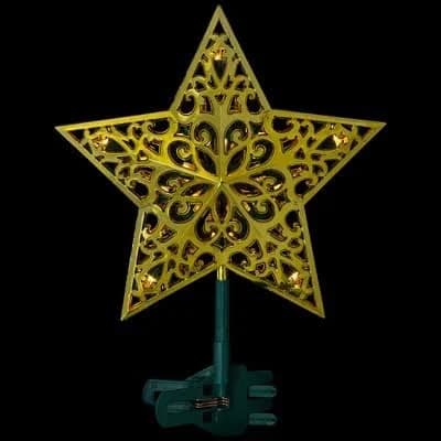 Northlight 9.5" Gold LED Lighted Star Christmas Tree Topper