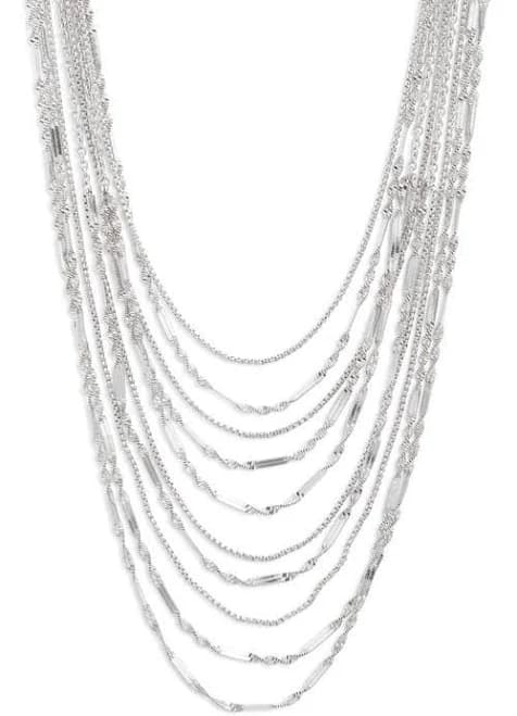 Open Edit Women's Layered Chain Necklace