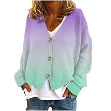 gakvbuo Cute Sweaters For Women Long Sleeve Fall Oversized Open Front Button Knit Cardigan Sweaters V-Neck Lightweight Cardigans Knit Outerwear Jacket Tops - Walmart.com