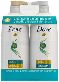 Dove Daily Moisture Moisturizing Shampoo and Conditioner with Pump