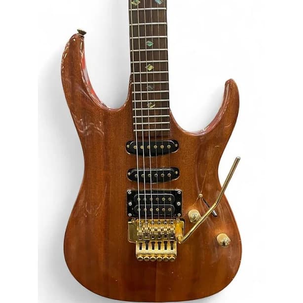 Used Eleca Super Strat HSS Solid Body Electric Guitar Natural