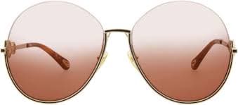Amazon.com: Chloé Round/Oval Sunglasses Gold Gold Orange Luxury Eyewear Made In Italy Metal Frame Designer Fashion for Everyday Luxury : Clothing, Shoes & Jewelry