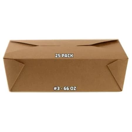 25 Pack 66 oz Take Out Food Containers