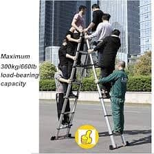 Aluminum Telescoping Ladder,House Roof Attic Extension A-Frame Ladder with Support Bar Multi-Use Folding Ladder Stepladder - Amazon.com