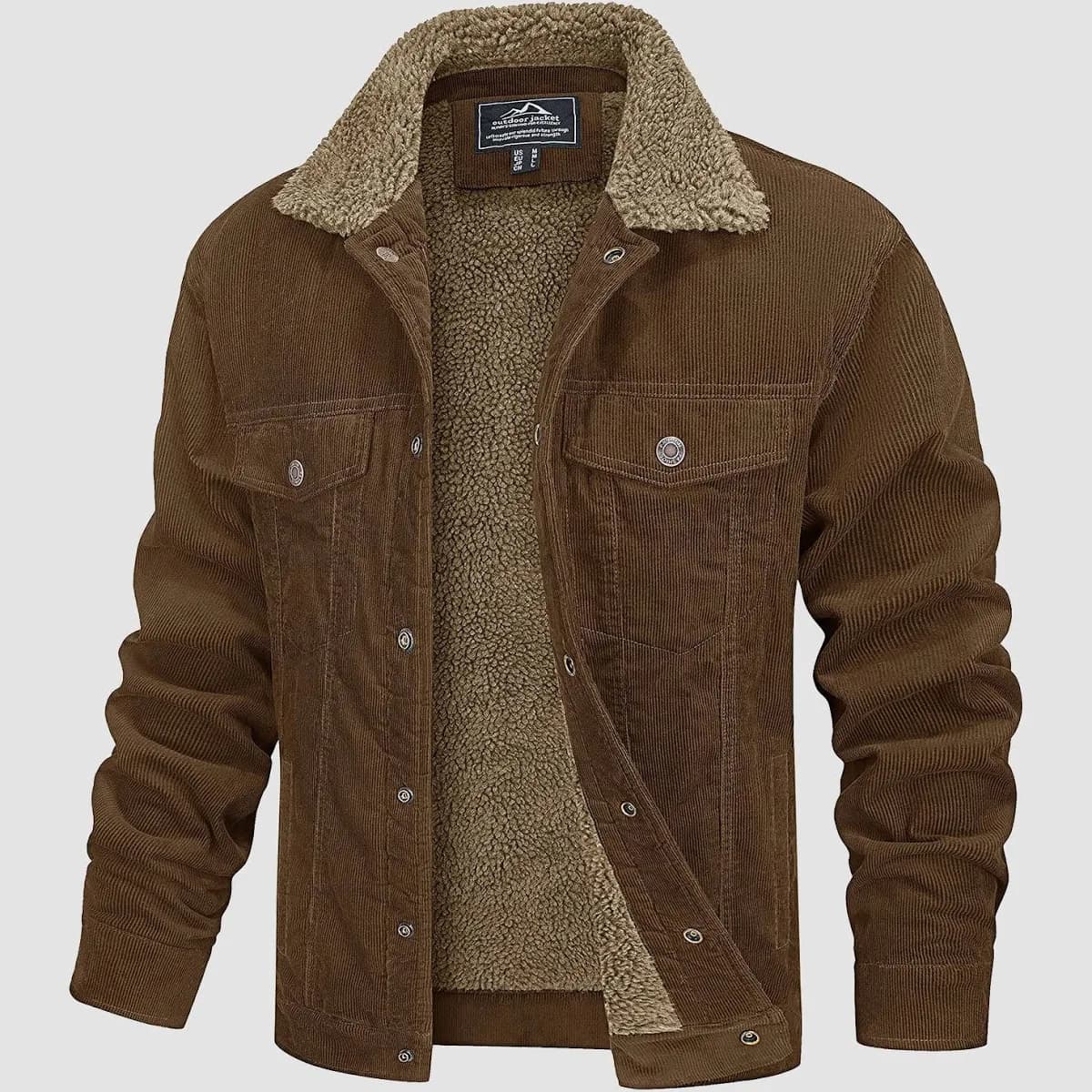 Men's Sherpa-Lined Corduroy Jacket