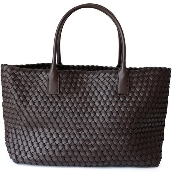 Woven Leather Tote Bag