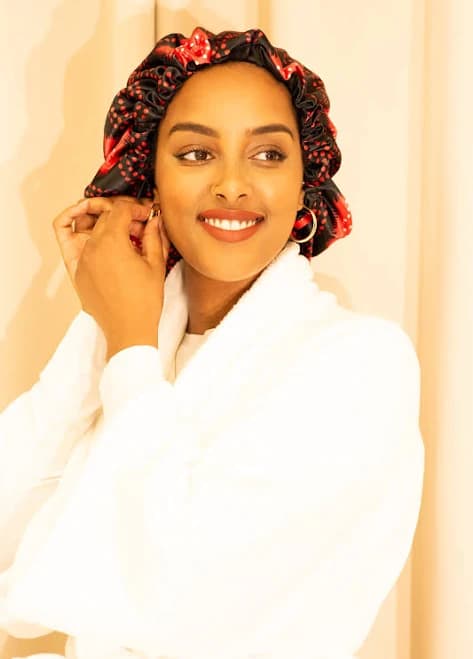 Monsun Beauty Somali Shash Print Satin Bonnet