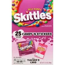 Skittles Wild Berry Bite Size Plus Teacher's Card Candies