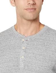 Amazon Essentials Chemise Henley gaufrée à manches longues, coupe classique pour hommes, gris clair chiné, taille M : Amazon.com.be: Fashion