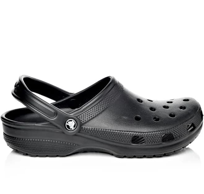 Unisex Adults' Crocs Classic Clogs in Black PU Leather Size Men's 4/ Women's 6 | Shoe Carnival