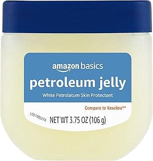 Petroleum Jelly White Petrolatum Skin Protectant, Unscented, 3.75 oz, 1-Pack, (Previously Solimo)