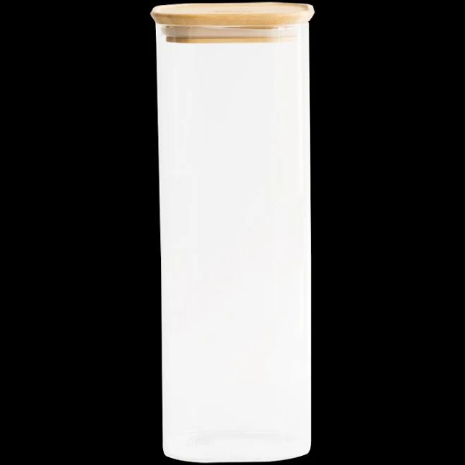 Pebbly Stackable Glass Container with Bamboo Lid