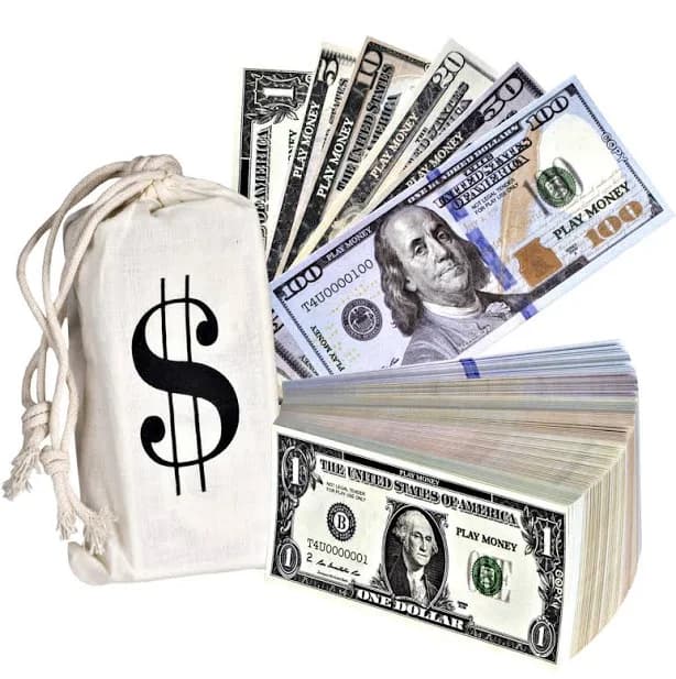 Playkidz Pretend Dollar Bills