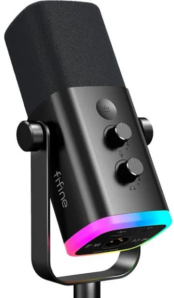 FIFINE Dynamic Microphone for Podcast Recording and PC Computer Gaming Streaming