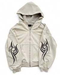 2024 Y2K Tattoo Sharpie Tribal Crop Hoodie – Archive Reloaded