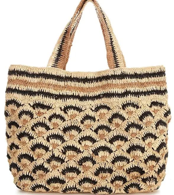Btb Los Angeles Mateo Straw Tote Bag