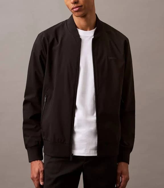 Calvin Klein Men's Matte Slim Bomber Jacket