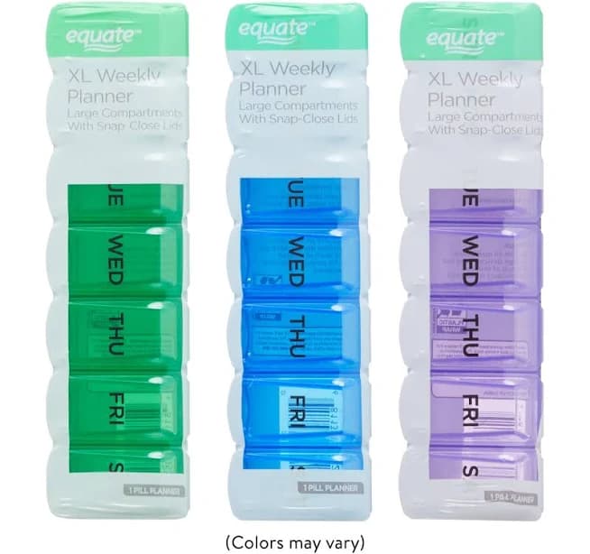 Equate XL Weekly Pill Planner
