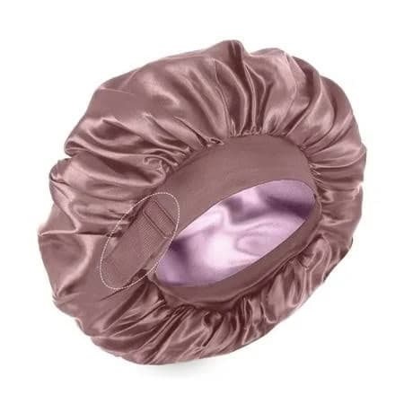 Rohajshop Hair Bonnet, Double Layer Satin Adjustable Straps, Pink, 6 7/8, 1 Count, Adult Unisex, Size: One size