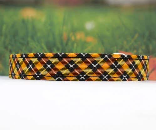 Fall Plaid Dog Collar