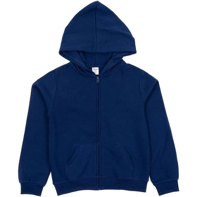 Boho Solid Color Zip Hoodies mustard-yellow / 10 Years