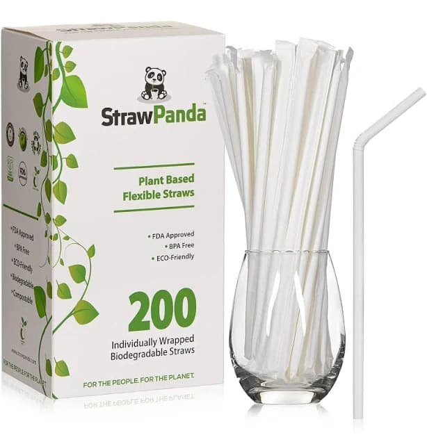 StrawPanda Plant Based Drinking Straws