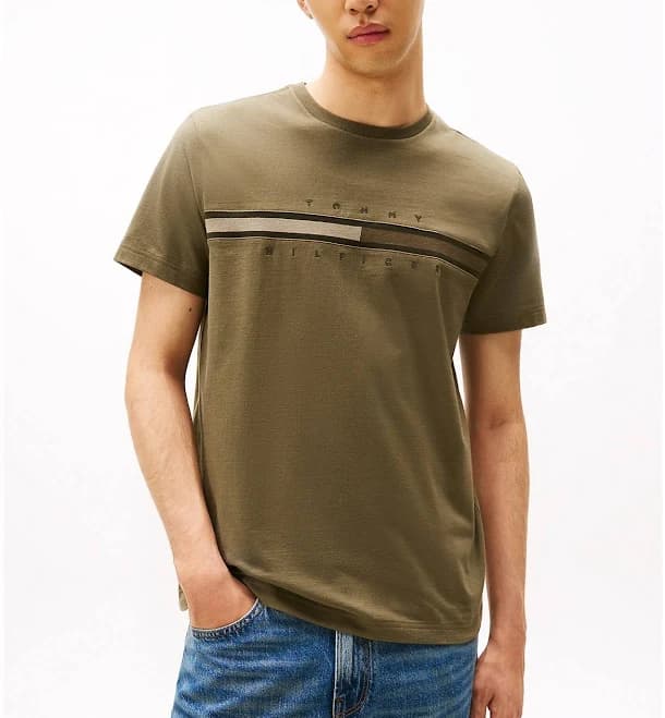 Tommy Hilfiger Men's Tonal Flag Logo T-Shirt