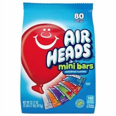 2x-airheads Individually Wrapped Flavored Mini Candy Bars