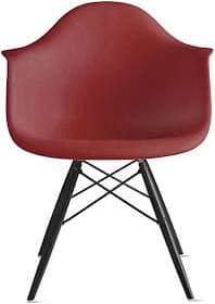 Plastic Armchair with Black Wood Legs