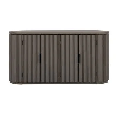 Bella Depot 63''W Vertical Striped Door Storage Cabinet
