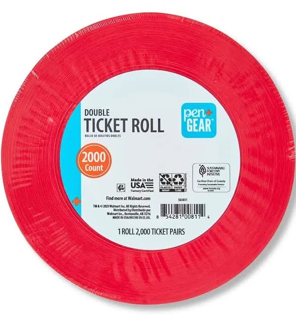 Pen+gear Double Ticket Roll