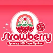 STRAWBERRY SPINNING LED LIGHT UP PEN - Streamline Imagined Retail