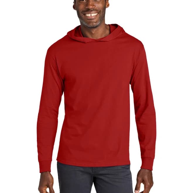 JERZEES Classics Unisex Cotton Long Sleeve Hooded T-Shirt
