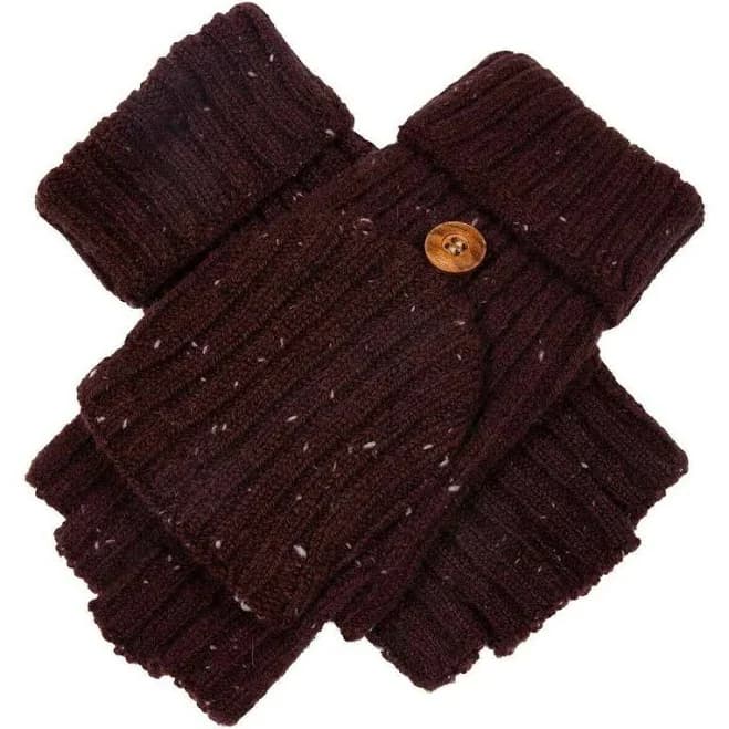 Dents Ribbed Knit Fingerless Gloves