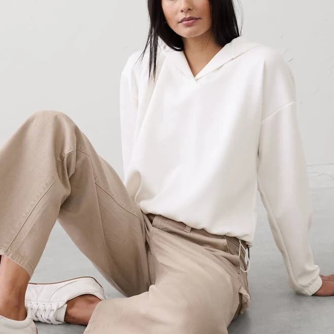 Knit Hoodie Sweatshirt