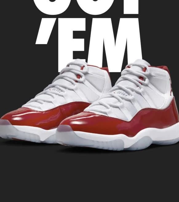 Nike Jordan 11 Cherry 2022 White/varsity Red/black 100% Authentic
