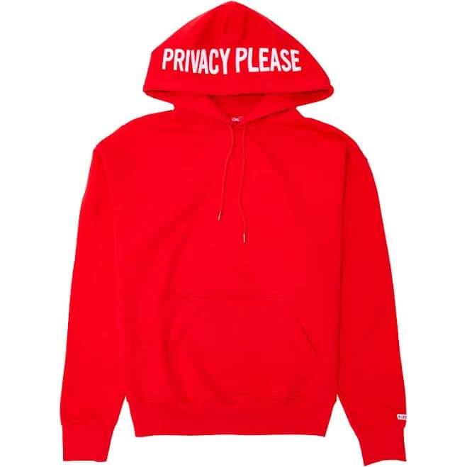 Standard Label Embroidered Privacy Please Hoodie