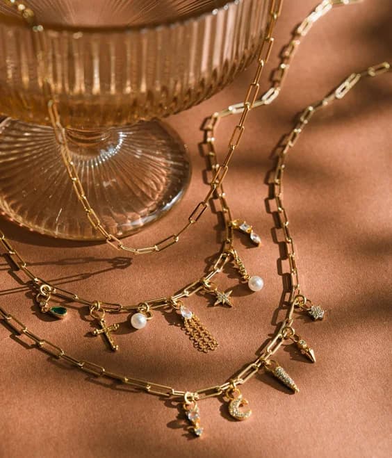 Dainty Gold Charm Necklace