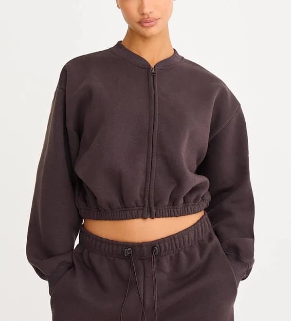 Women's Cropped Drawcord Waist Sweatshirt