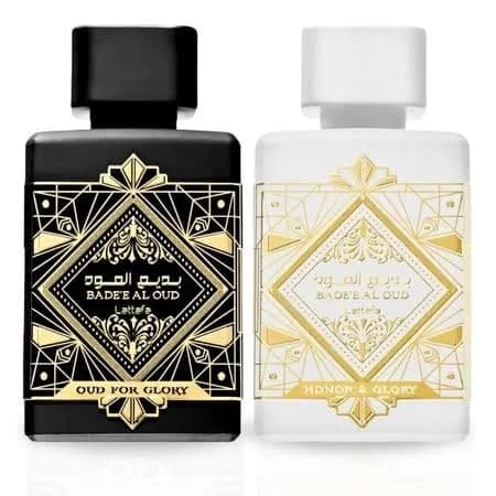Bad'ee Al Oud Glory AND Badee Al Oud Honor & Glory EDP Sprays 100ml By Lattafa