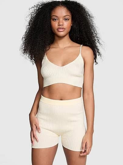 Victoria's Secret Women's Ribbed Knit Pajama Bottoms