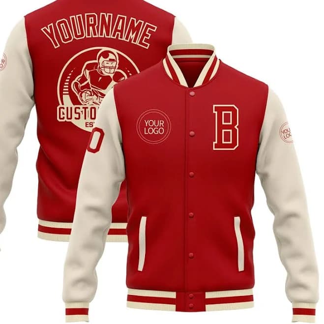 Custom Men's Varsity Letterman Bomber Jacket