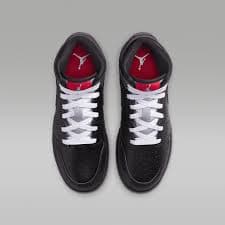 Air Jordan 1 Mid SE Big Kids' Shoes (Black/White/Wolf Grey/Black) | eBay